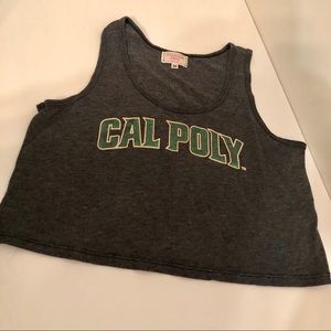 Stadium Chic Cal Poly college crop tank size M